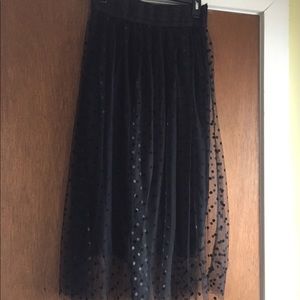 ANDI + JAMES Tulle Polka Dot Midi Skirt!!